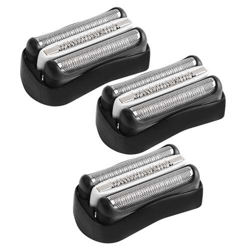 3 Stück Ersatz-Scherkopf Kompatibel mit Series 3, 32B Rasierköpfe Ersatzklingen Klingen Rasierkopf für Series 3 3000s, 3010s, 3040s,3050cc, 300s, 310s etc (32B, Schwarz)