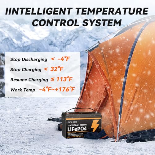 image for GREENOE 12V 100Ah LiFePO4 Battery Group 31 With Built-in 100A BMS, 150