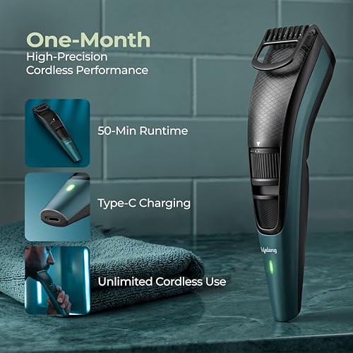 Image of Lifelong Beard Trimmer for Man | Timmer Men Beard | Cordless Trimmer for Men All in One | Grooming Kit with Skin Friendly Blades | Shaving Machine with 20 Lengths, 50-Min Runtime, Type-C Rechargeable