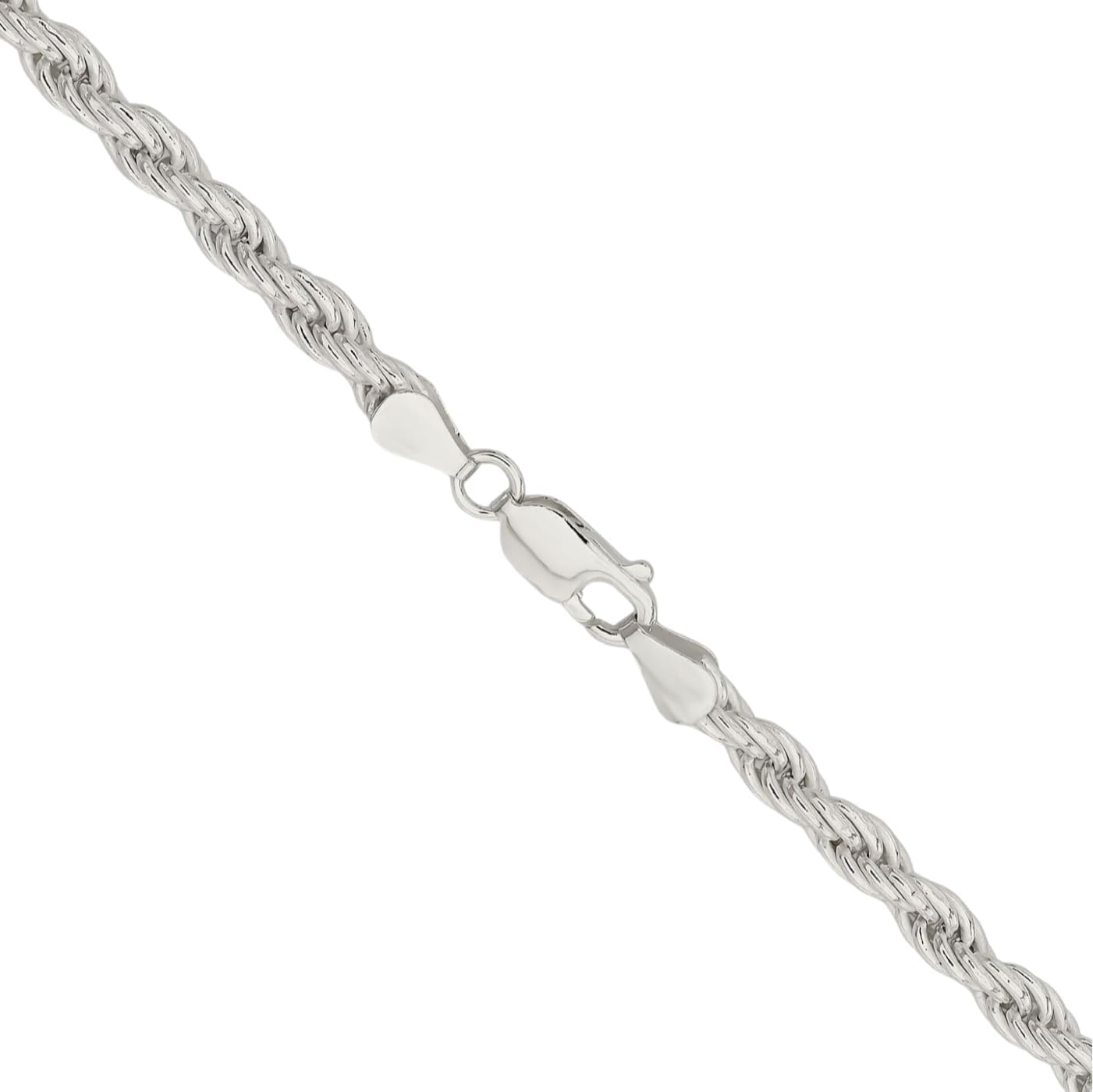 IceCarats 925 Sterling Silver 5mm Thick Rope Chain Necklace Polished