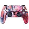 Skinit Decal Gaming Skin Compatible with PS5 Controller - Officially Licensed Pink Hair Anime Gamer Girl by Ivy Dolamore Design