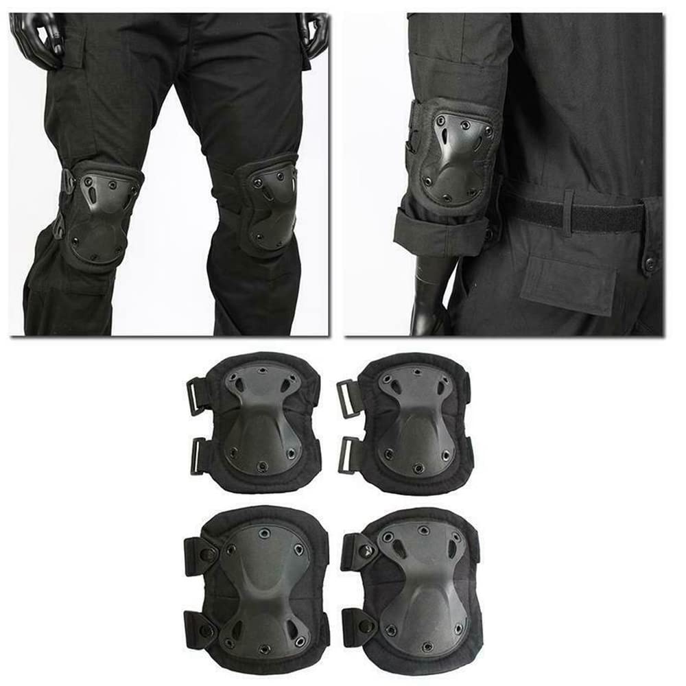 Tactical Military Camo Knee Pads and Elbow Pads Set for Airsoft Paintball Hunting Army Skate Outdoor Sports