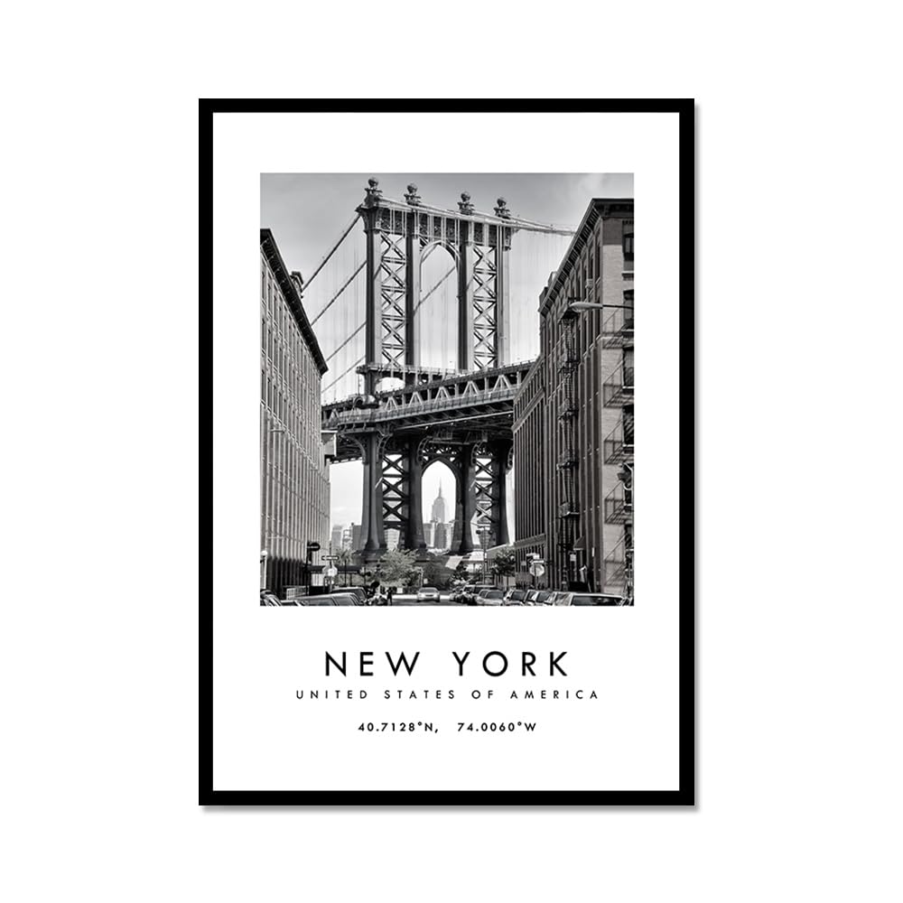 Póster de pared de viaje en blanco y negro, póster de paisaje urbano de Ámsterdam, Arizona, Barcelona, Chicago, París, Nueva York, Los Ángeles, Londres, Roma, Sydney, Singapur, Toronto, Tokio