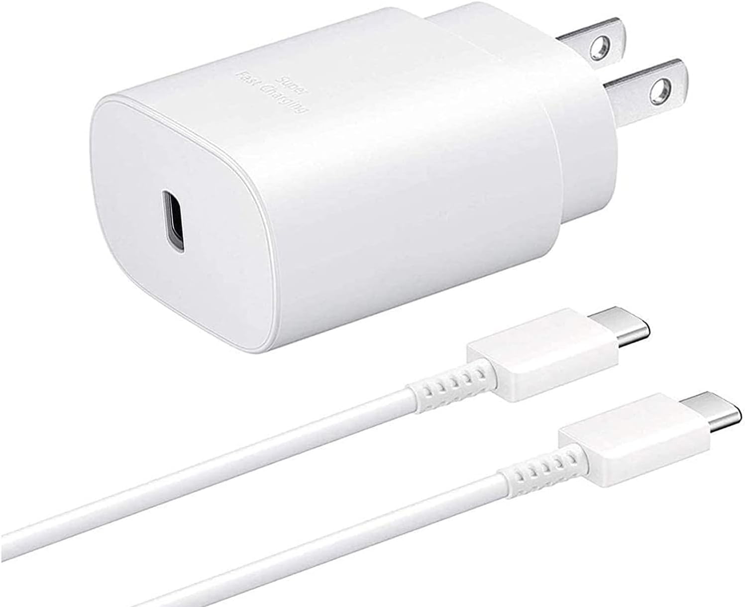 Samsung USB-C Super Fast Charging Wall Charger-25W PD Charger Adapter with Type-C Cable(5ft) for Samsung Galaxy S22/S22 Ultra/S22+/S21/S21+/S21 Ultra/S20/S20+/S20 Ultra/Note 20 Ultra(White)