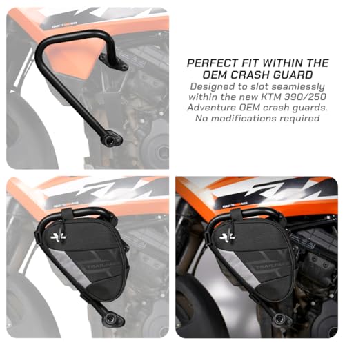 Image of ViaTerra KTM ADV /Enduro 250 /390 Trail Pack (Set of 2)| Shape Retention Easy to Mount Front Frame Bags |Suitable for Off Road & Trail Rides |Easy to Carry Trail Essentials (2025 Model)