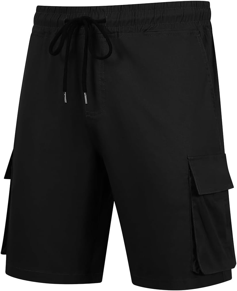 Mens Cargo Shorts Outdoor Hiking Casual Shorts for Men Relaxed Fit Cotton Shorts with Pockets - Image 3