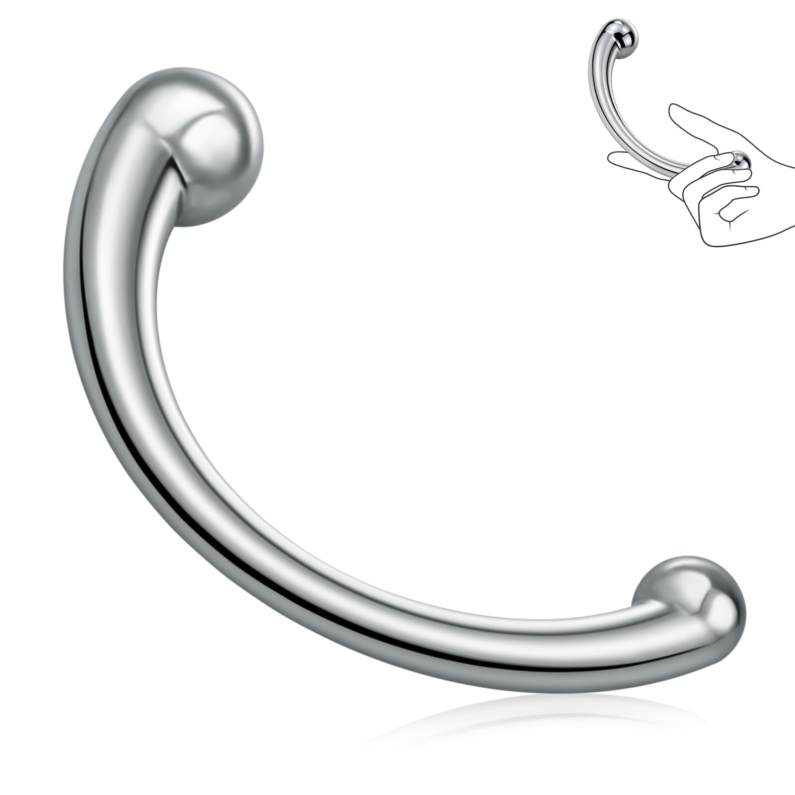 Sex Factory Metal Double Dildo Prostate Massager Stainless Steel Butt Plug Masturbation G Spot Stimulator Anal Dildo for