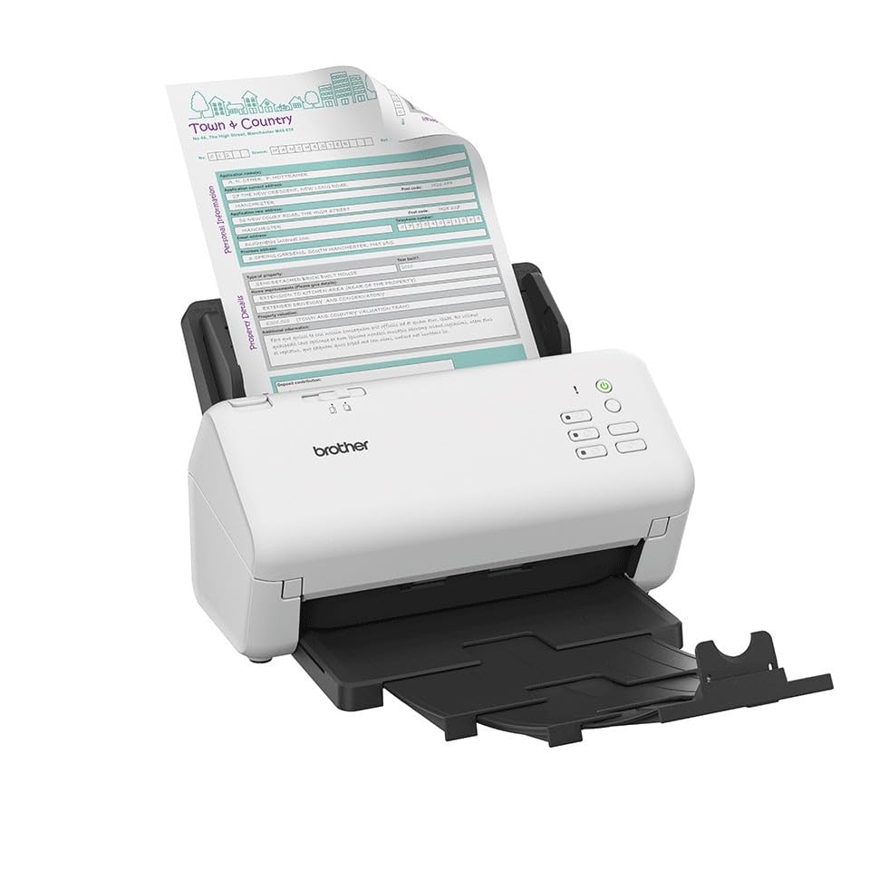 Brother ADS-4300N Escáner de Documentos - 80 páginas ADF, Bidireccional, Red, USB 3.0