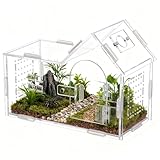 Transparente belüftete Spiderfassung | Clear Reptile Terrarium Feeding Box mit Belüftung, ideal für Geckos, Frogs, Lizards, Tarantulas, Crickets, Snails, Arboreal Mantis und Amphibians