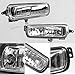 Fog Lights Compatible with Ford Focus S SE ST Titanium 2015-2018/ Focus SEL 2017-2018 F1EZ15200A F1EZ15201A Clear Lens Front Bumper Driving Fog Lamp Accessories