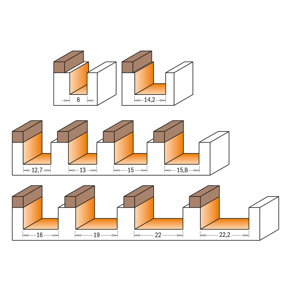 CMT Orange Tools 911.050.11 – frez prosty HWM S 8 D 5 x 12