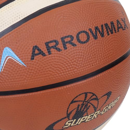Image of ArrowMax Super Grip Professional Basketball for Indoor-Outdoor Training - Match Ball for Players, Kids, Men (Size 5) with Free Air Needle