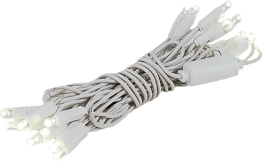 8.5 Foot 20 Light Mini LED Crafting Lights by Novelty Lights, Warm White LEDs on White Wire, 24 Inch Lead, Non-Connectable Short Fairy Light String for Art Projects, Bottle Lights, Crafts