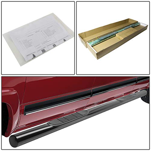 3 Inches Side Step Nerf Bar Running Board Compatible With Ford F-150 F-250 F-350 Super Crew Cab 15-22, Stainless Steel, Black Powdercoated #TOP4