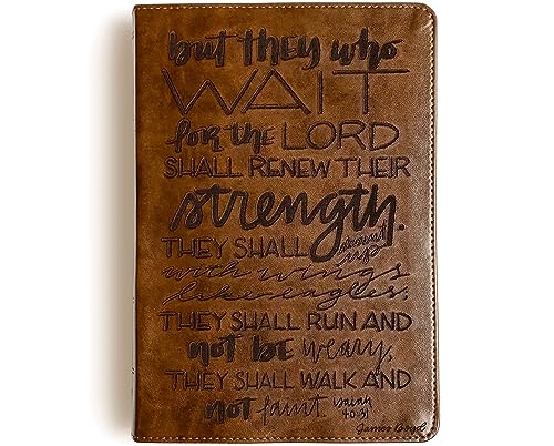 ESV Study Bible, Personal Size with Hand Lettered and Laser Engraved Brown TruTone Cover, Custom Name Engraving Available, Personalized Gift for Birthday, Graduation, Wedding, Baptism