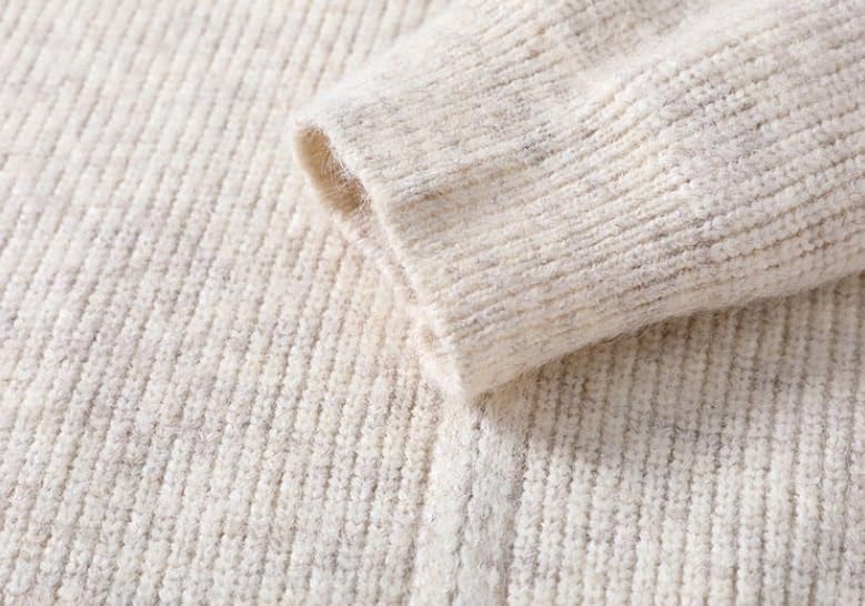 Mens Stand Collar Zip Up Knit Sweater Solid Color Short Simple Comfortable Soft Cardigan Sweaters