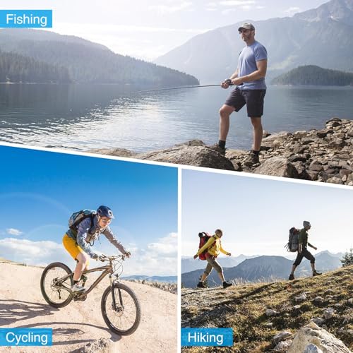 Image of Outdoor Polarized Sunglasses, Clip Cap Sunglasses, Clip On Hat Polarized Sunglass, UV Protection Womens Mens Sun glasses for Driving Fishing Cycling Traveling Climbing Hiking Running (Black)