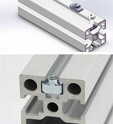 Pzrt 2020 Series 50-Pack M4 T-Nuts,Carbon Steel Nickel-Plated Half Round Roll In Sliding T Slot Nut 6Mm Slot Aluminum Profile Accessories #TOP5