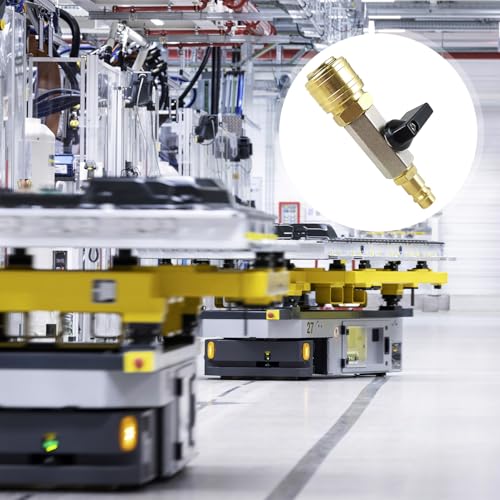 Druckluft Absperrhahn 1/4 Zoll, Metall Material, Druckluft-Schnellwechselkupplung, mit Tülle 7.2 NW, Geeignet für Die Meisten Kompressoren und Druckluftschläuche (1/4Zoll)