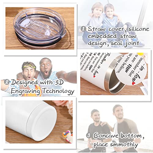 Geiserailie Gifts For Brother-In-Law, Always Remember Are Braver Than Believe Mug Tumbler, Birthday Gifts Idea For Brother, Brother In Law, 20 Oz Stainless Steel Travel Mug With Lid Straw (White) #TOP1