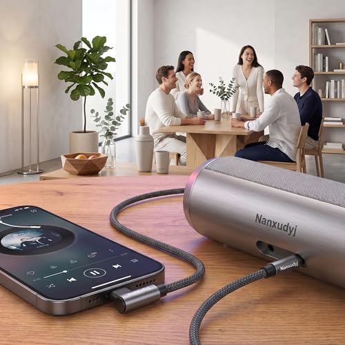 Cable Auxiliar USB C con DAC Hi-Res Integrado y Conector en L Antitirones 6