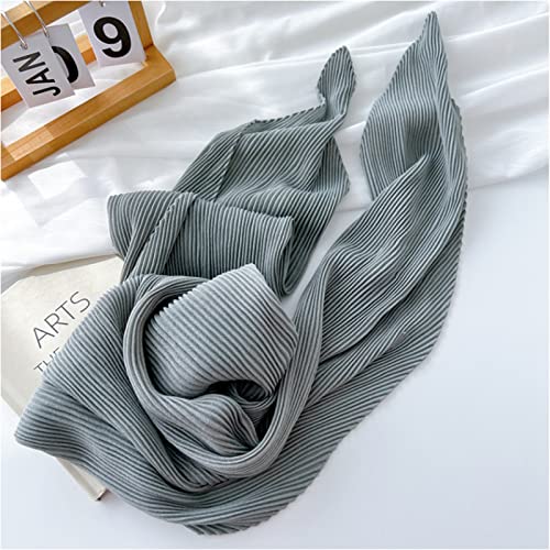 Crinkle Solid Color Cotton Hemp Small Square Scarfs Silk Scarf,Female Four Seasons Thin Wrap Scarf Head Shawl2