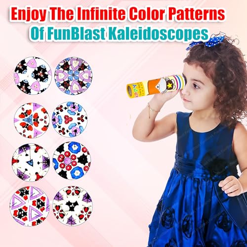 FunBlast Kaleidoscope for Kids, (Pack of 6) Best Birthday Return Gifts for Kid, Magical Kaleidoscopes, Kaleidoscope for Kids Return Gift, Toy for Kid, (Color May Vary)