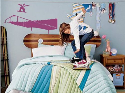 Er And Rail Decal Sticker Wall Art Graphic Snow Snowboarding X Games Railslide Skate Skater