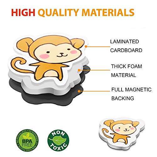 Fridge Magnets for Toddlers Kids Gift Set 100 pcs Animals Magnets -Fruit Vegetables Vehicle Magnets - Foam Magnets Educational Toy for Preschool Learning
