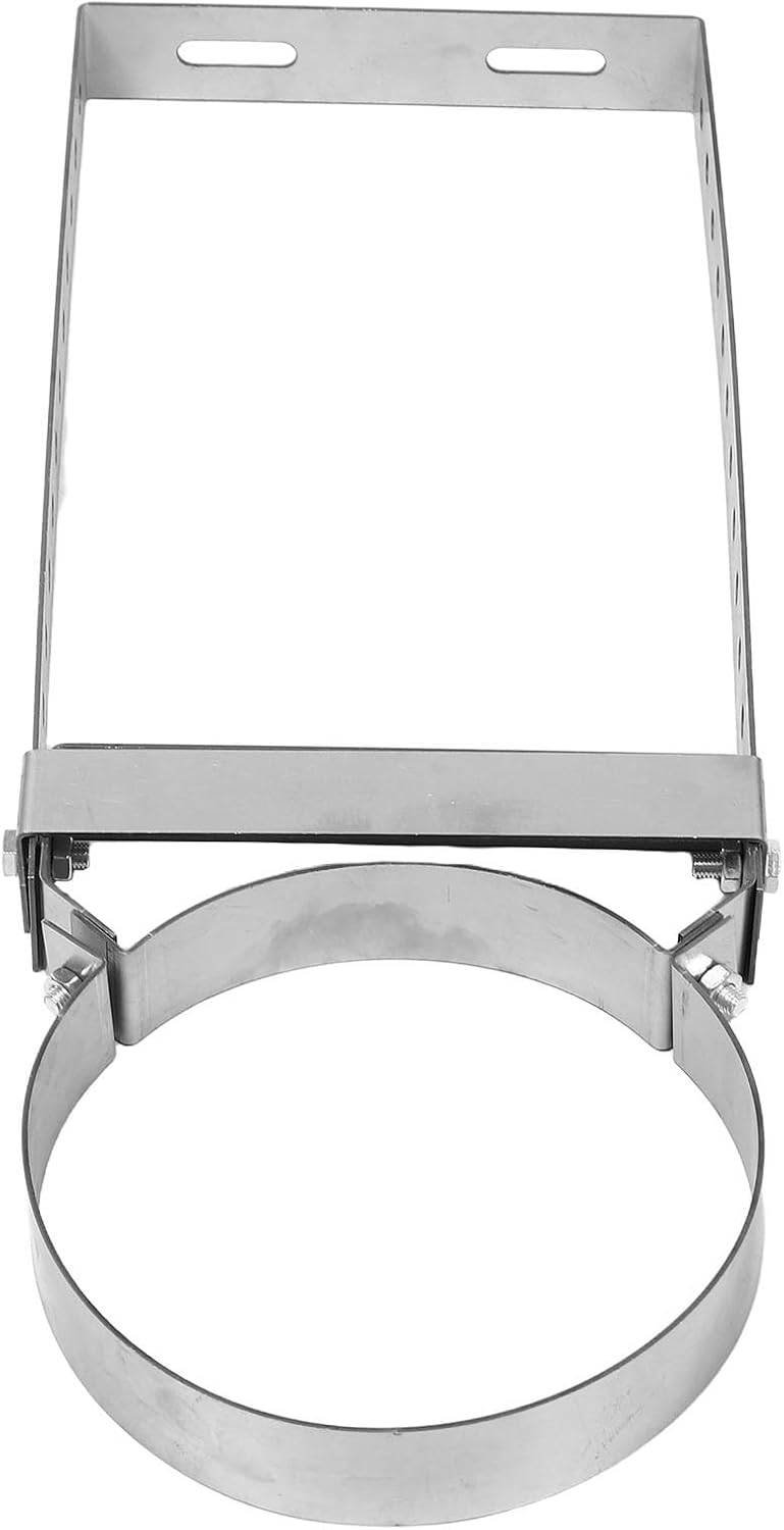 Pipe Support Clamp: 15cm Diameter Wall Mount Pipe Bracket for Chimney Stove - Metal Bracing for Indoor Fireplaces Winter Parties & Festive Gathering Spaces