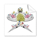 Tamaño: 14 cm * 14 cm Kite chino cultura tradicional patrón gafas paño de limpieza paño móvil limpiador de pantalla 5 unidades regalo