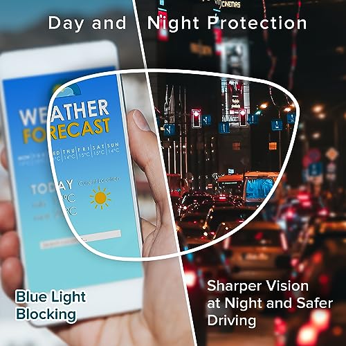 Image of GUDVUE Blue Light Blocking Glasses Men Rectangle Lightweight Gaming Glasses