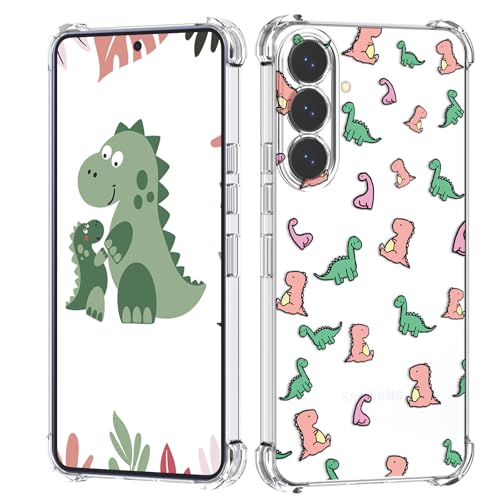 Image of XIMIZU Clear Case for Samsung Galaxy S26,Cute Dinosaur Design Soft Slim TPU Bumper Scratch Resistant Anti-fall Shockproof Protective Phone Cover Case for Samsung Galaxy S26