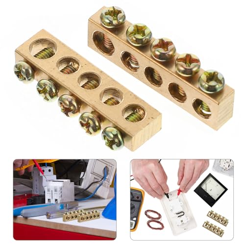 Conector de bloque de cobre SOIMISS: terminales de distribución de 5 orificios de alta pureza 5