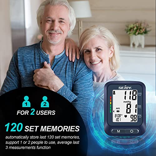 Blood Pressure Monitor Wrist Cuff BP Machine, Automatic Digital Blood-Pressure Monitor, Large Display Adjustable Wrist Cuffs for Home Use (Blue) - Thumbnail 4