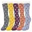 5 Pack-floral（purple Grey Red Yellow Blue）