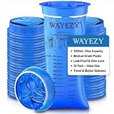 WAYEZY Vomit Bags Disposable 50 Pack (1000ml) – Medical Grade Emesis Bags for Travel, Motion Sickness, Morning Sickness & Nausea – Leak-Proof, Odor-Blocking, Portable Throw Up Bag disposable