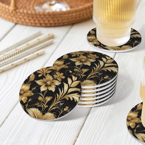 Dessous de verre en céramique ronds avec support pour table de ferme