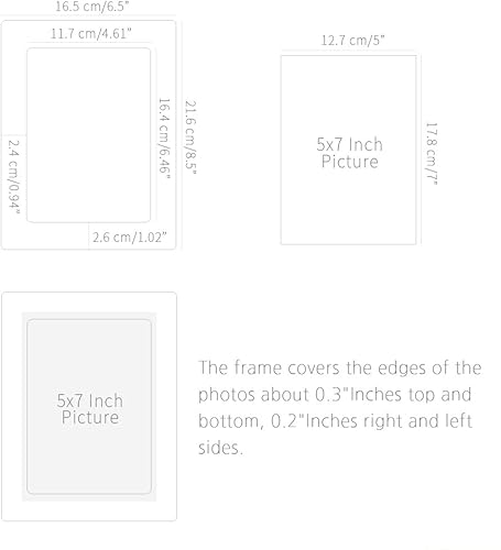 Miniatura 6 de Monolike Marcos de fotos de papel kraft de 5 x 7 pulgadas, paquete de 15 unidades, se adapta a fotos de 5 x 7 pulgadas