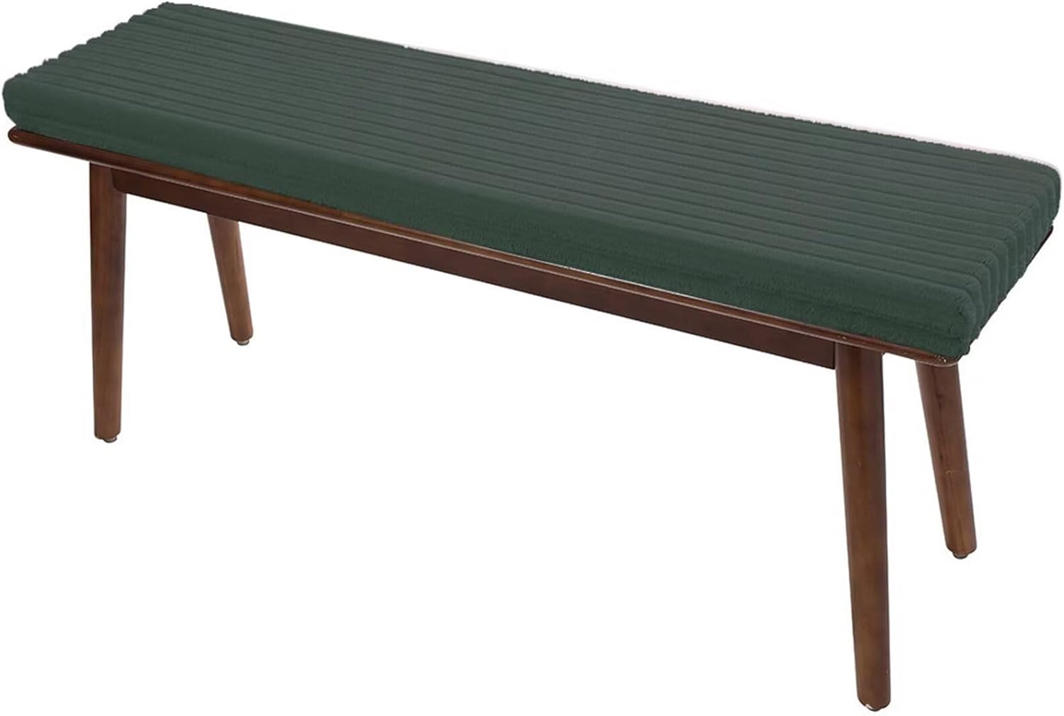 Indoor Bench Cushion 31x14 in, Black Gray Bench Cushions for Indoor Furniture, 2 in Thick Non-Slip Rectangle Seat Pads, 30D Memory Foam Piano Benches Cushion - Corduroy Fabric