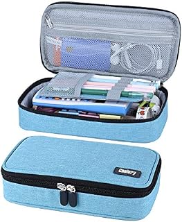Chelory Big Capacity Pencil Case Large Pencil Cases High Storage Pencil Bag Pouch for Boys Girls Teens Middle College School Office Stationary Supplies Makeup Bag Men Women (Black)