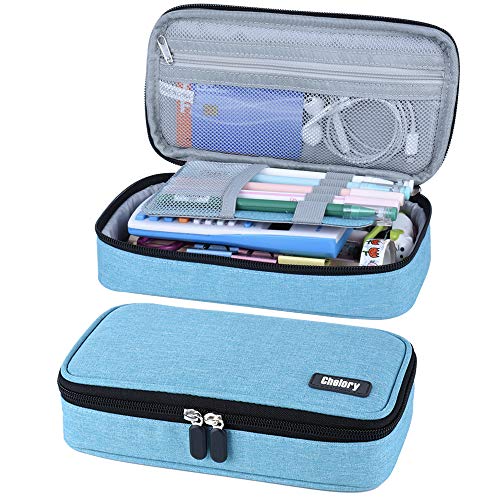 Image of Chelory Big Capacity Pencil Case Large Pencil Bag Pouch Pen Case Pencil Marker Holder Stationery Storage Makeup Bag for Office Supplies Adults