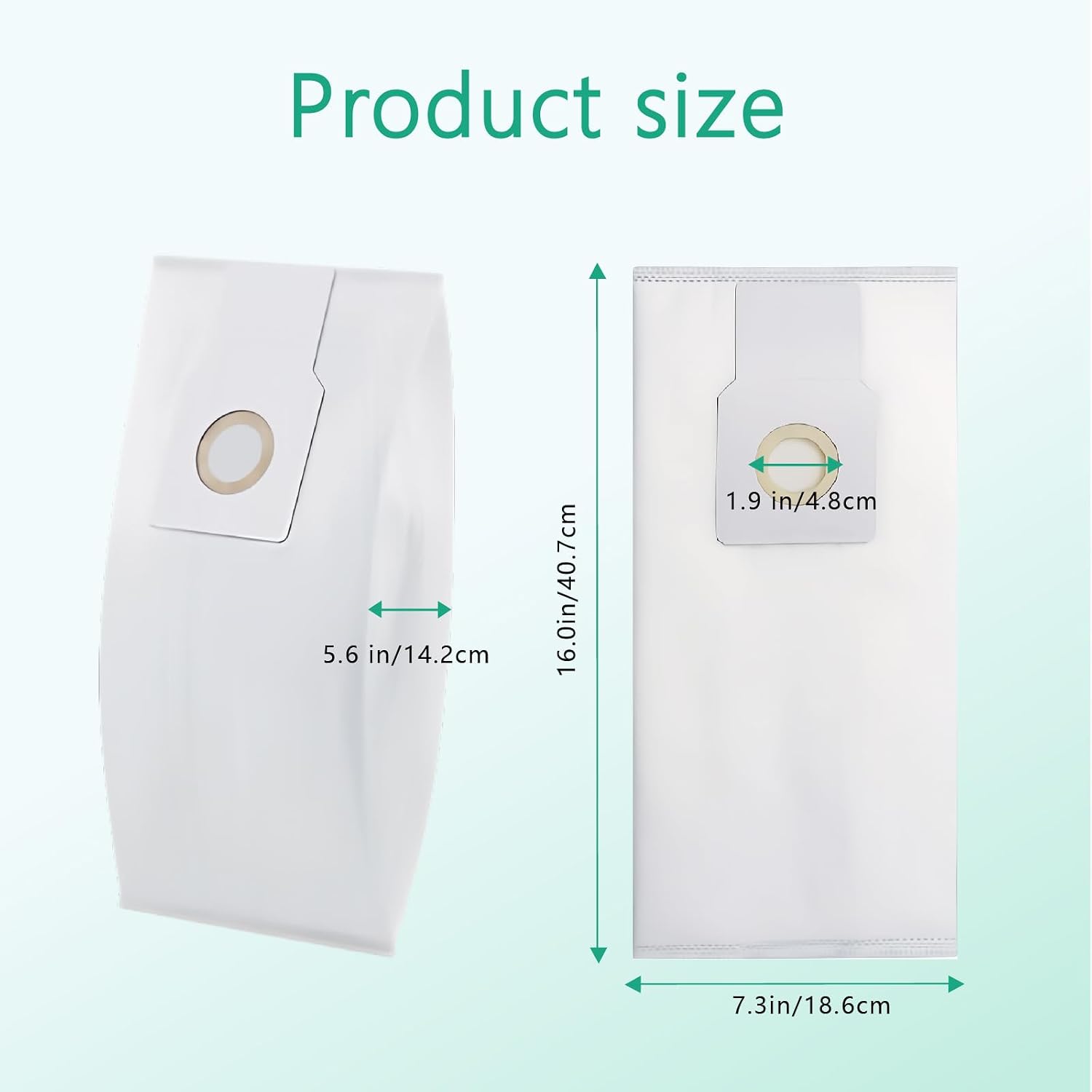 (8-Pack)53294 Style O HEPA Cloth Vacuum Bags - Replacement for Kenmore Upright Vacuum Cleaners 5068, 50105, 53294, BU1017, 31140, 31150, 53293 - Hypoallergenic, Compare to Part 20-50690 & 20-50510