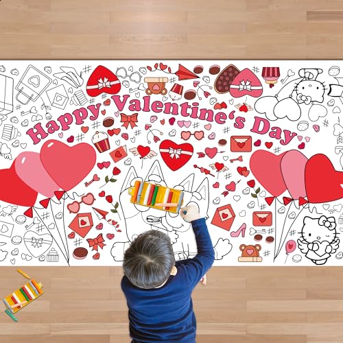 50% off Valentine's Giant Coloring Tablecloth