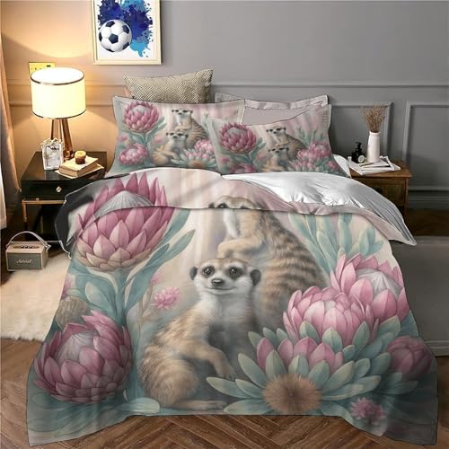 Parure de lit Méduse 200x200 cm housse de couette 3D microfibre pour lit double - 6