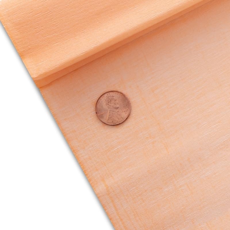 10ea - 19 5/8" X 6-1/2' Cream Blush Economy Crepe Paper