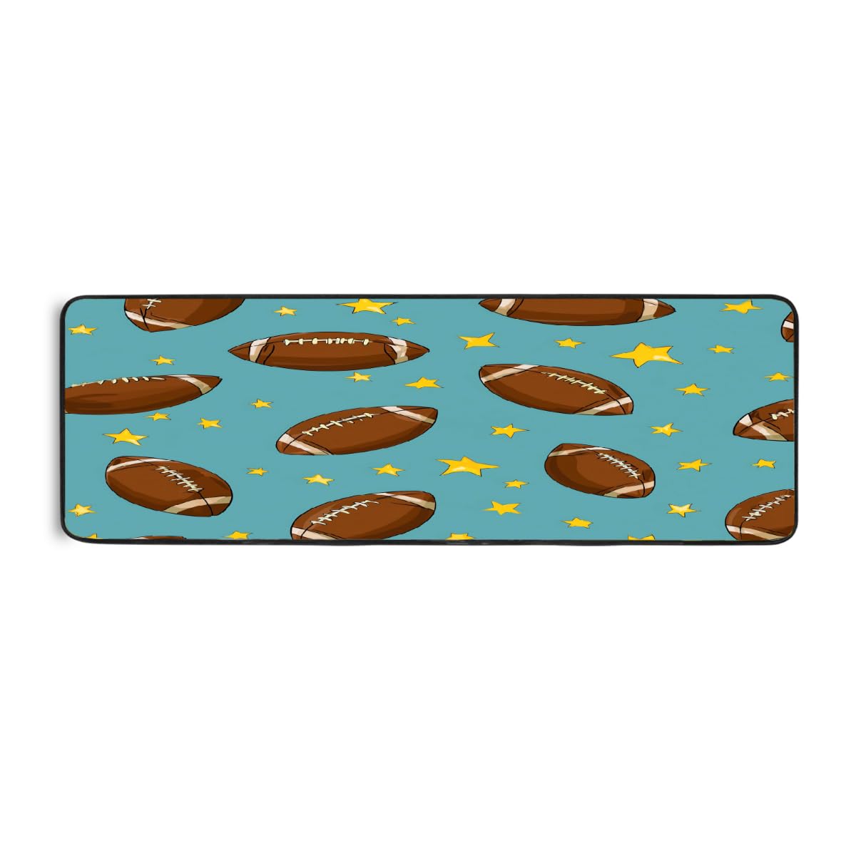 Tapis de cuisine football américain 183x61cm antidérapant et lavable