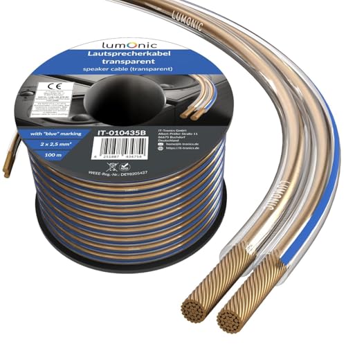 Cable de altavoz Lumonic de 100m para solucionar pérdidas de sonido en instalaciones de audio HiFi
