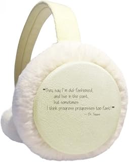 Progress Progresses Too Fast Citações Winter Ear Warmer Cable Knit Furry Fleece Earmuff Outdoor