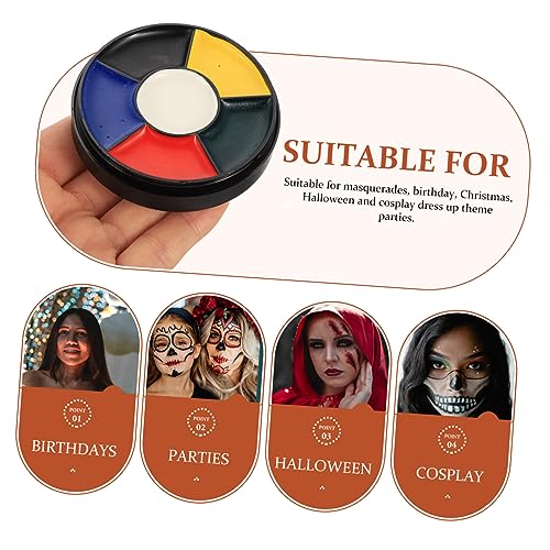 TEHAUX Conjunto De 6 Tintas Faciais Para Corpo A Óleo Pintura Corporal A Óleo Conjunto De Halloween